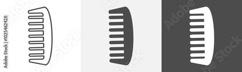 comb icon Design in thin line vector style