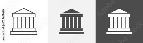 court icon Design in thin line vector style
