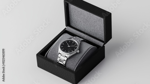 Wallpaper Mural Elegant Silver Watch in a Gift Box Torontodigital.ca