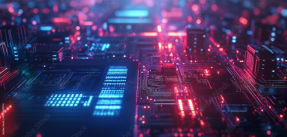 High-tech electronic circuit board close-up photography High-tech electronic circuit board close-up photography