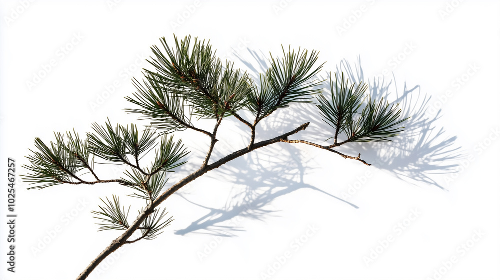 pine branch with snow