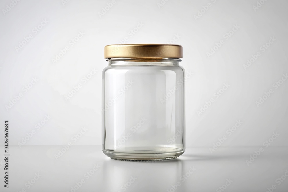 Minimalist blank jar mockup isolated on white background Minimalist blank jar mockup isolated on white background