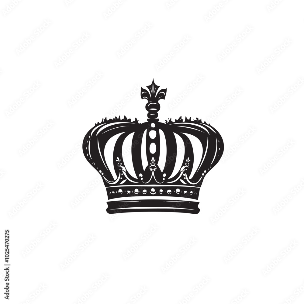 Obraz premium Vector flat crowns. Crown silhouettes icon