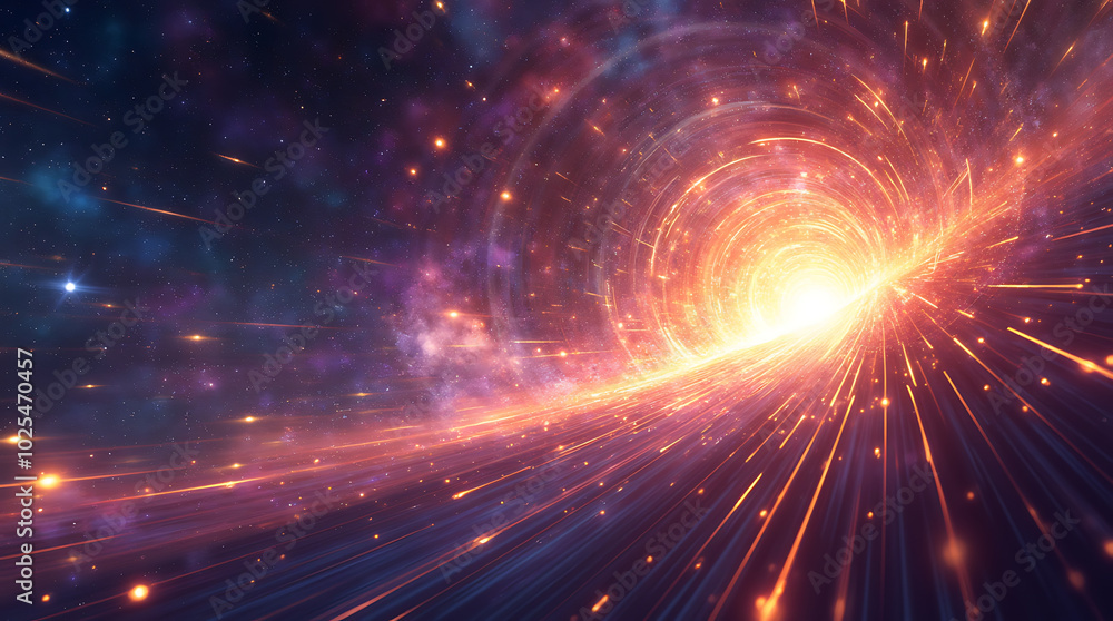 A Stunning Zoom Blur Effect Illustrating Time Travel and Light Speed, Featuring a Vivid Depiction of the Universe with Galaxies and Planets A Stunning Zoom Blur Effect Illustrating Time Travel and Light Speed, Featuring a Vivid Depiction of the Universe with Galaxies and Planets