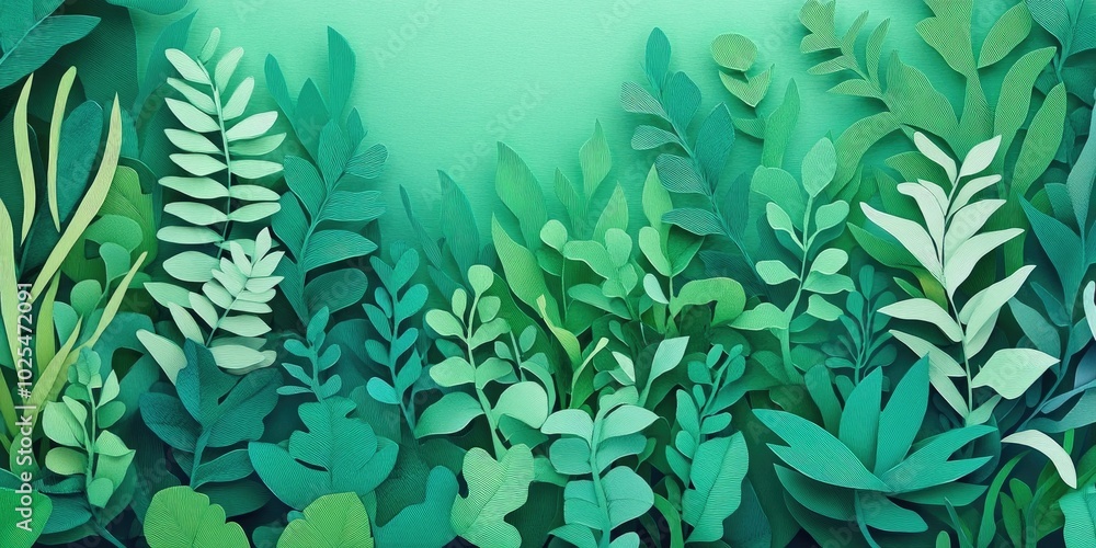 Lush green water plant, Lush green aquatic vegetation Lush green water plant, Lush green aquatic vegetation