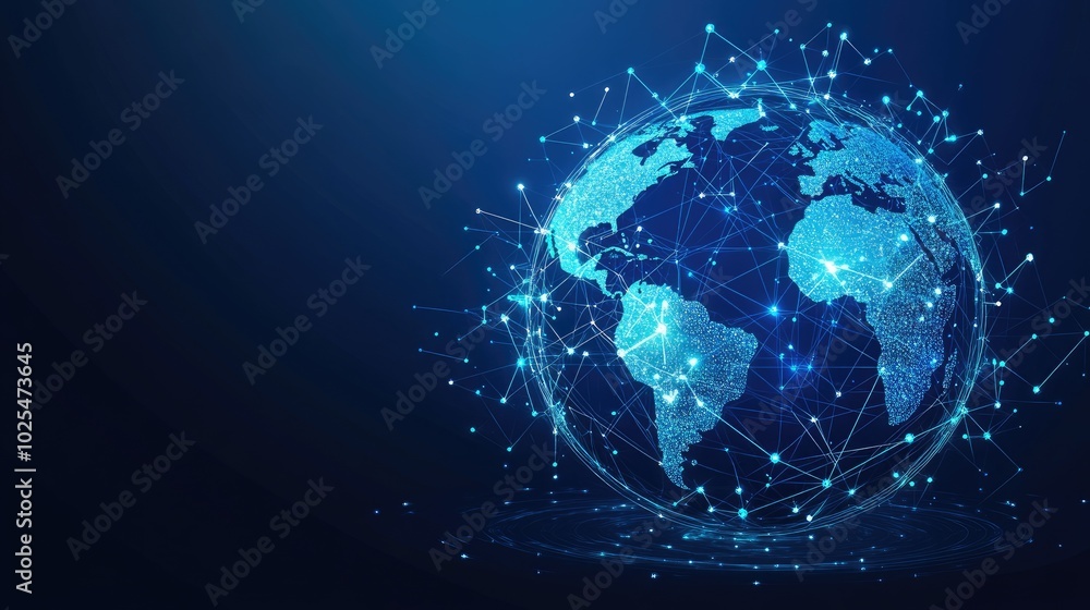 Digital Global Network and Connections Concept Digital Global Network and Connections Concept