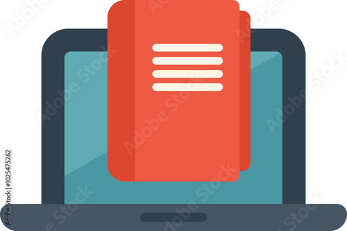 This minimal vector illustration icon is perfect for websites and marketing materials related to online education and digital learning