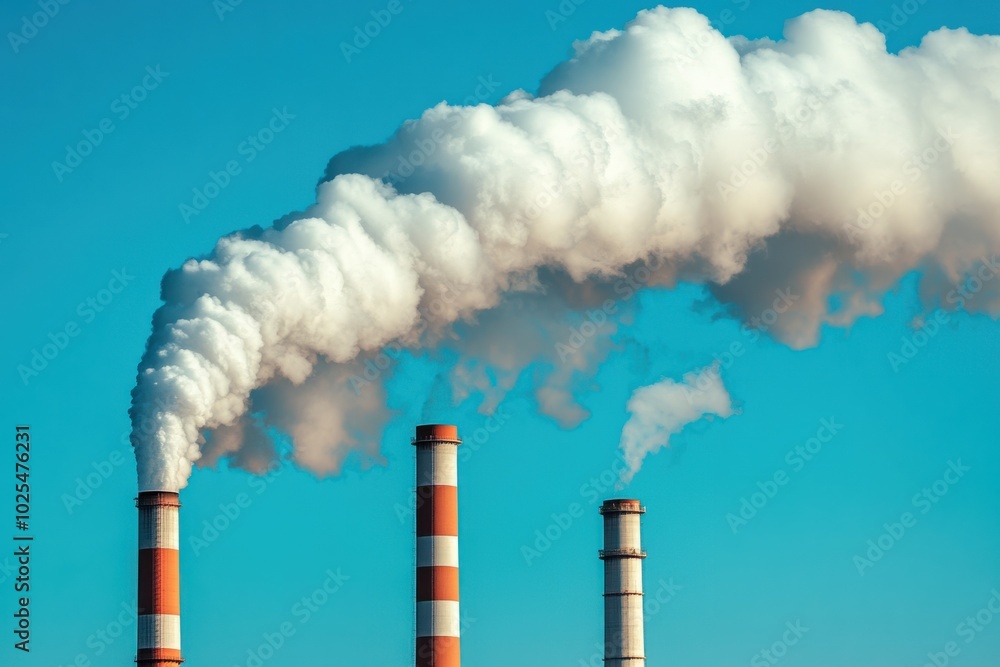Industrial Smoke Stacks Emitting Pollution Industrial Smoke Stacks Emitting Pollution