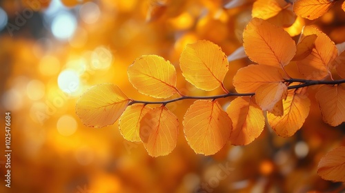 Beautiful autumn background for yellow leaves