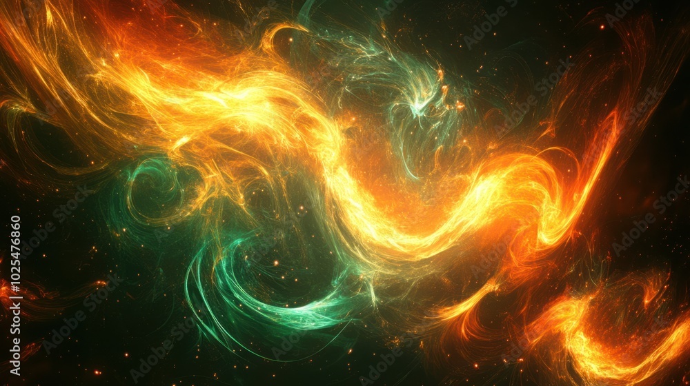 Fiery Cosmic Swirls Fiery Cosmic Swirls