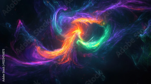 Colorful Abstract Swirling Energy