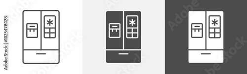 fridge icon Thin line symbol collection