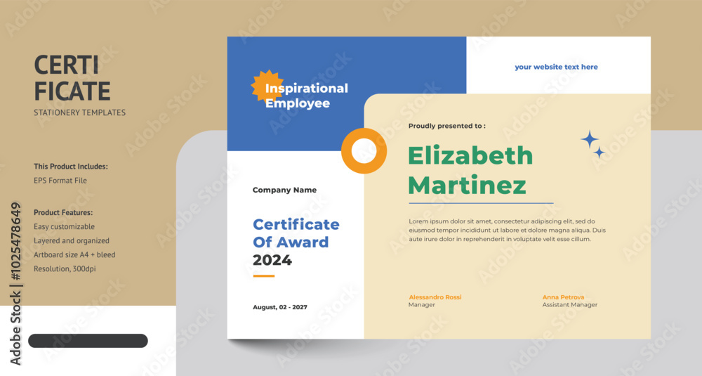 Creative Modern Design Certificate Template