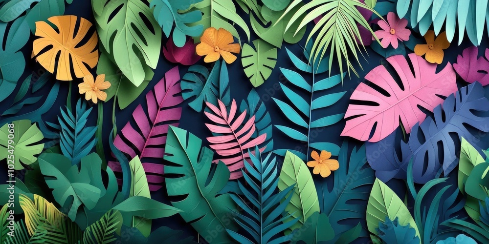 Natural garden foliage, Lush garden plants and leaves Natural garden foliage, Lush garden plants and leaves