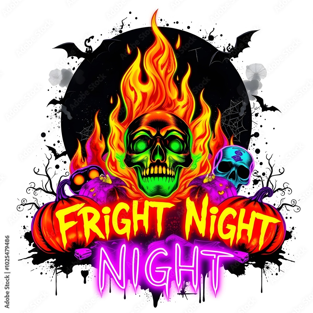 Halloween Fright Night T-shirt Design Halloween Fright Night T-shirt Design
