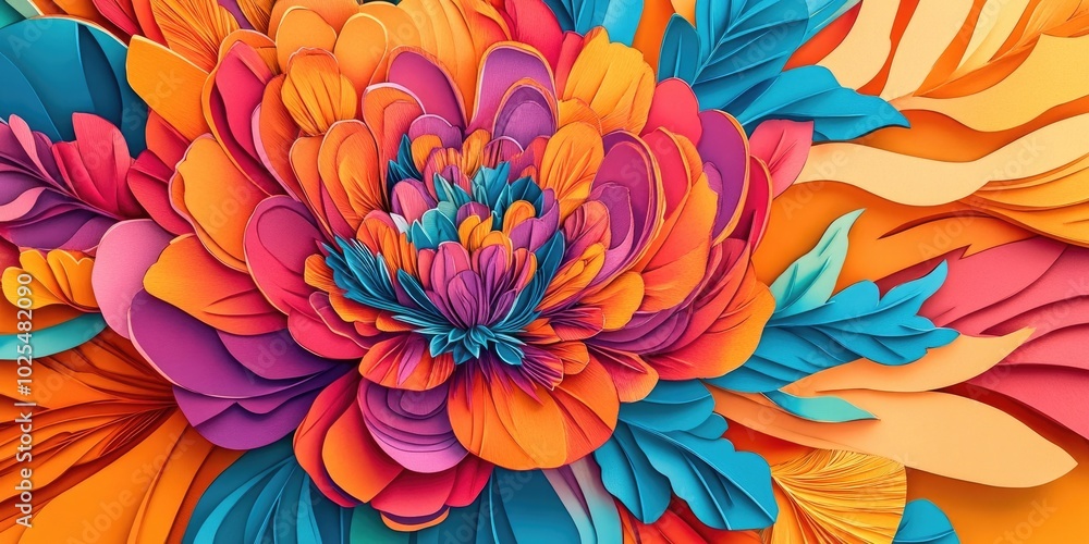 Macro shot of a vibrant flower in intricate detail, Close up of a detailed vibrant flower Macro shot of a vibrant flower in intricate detail, Close up of a detailed vibrant flower
