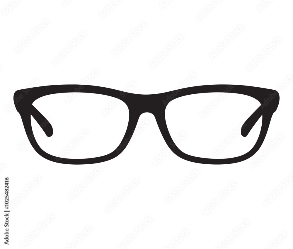 Eyeglasses Icon Silhouette Vector, Glasses isolated on white background, Glasses Logo, Fashion Look Vector, Eyeglasses Icon Silhouette Vector, Glasses isolated on white background, Glasses Logo, Fashion Look Vector,