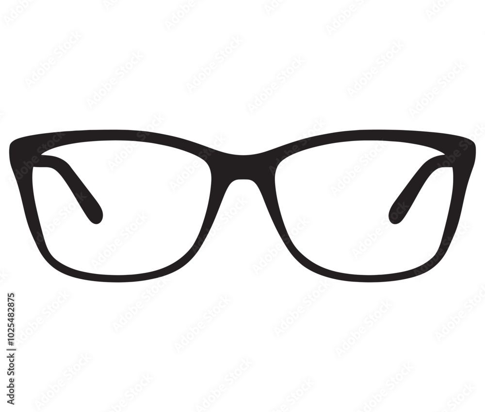 Eyeglasses Icon Silhouette Vector, Glasses isolated on white background, Glasses Logo, Fashion Look Vector, Eyeglasses Icon Silhouette Vector, Glasses isolated on white background, Glasses Logo, Fashion Look Vector,