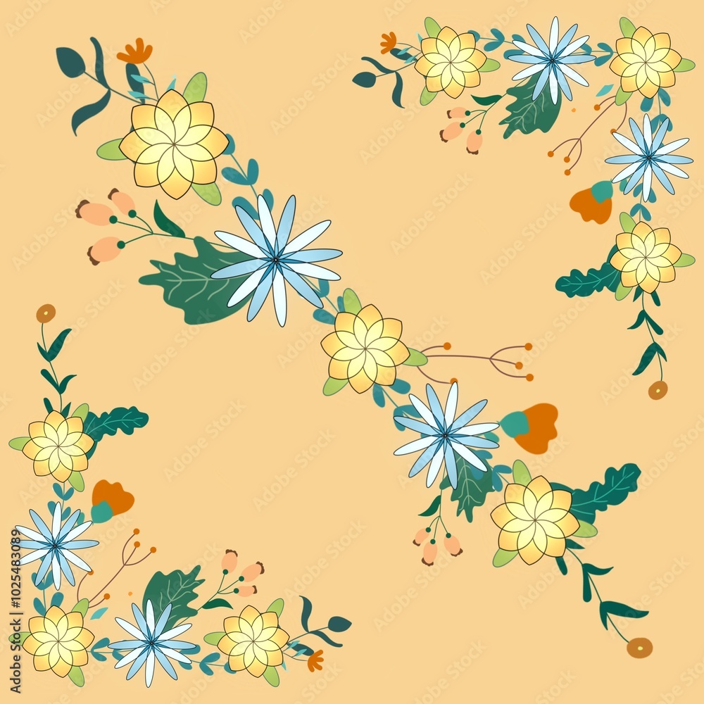floral background with flowers floral background with flowers