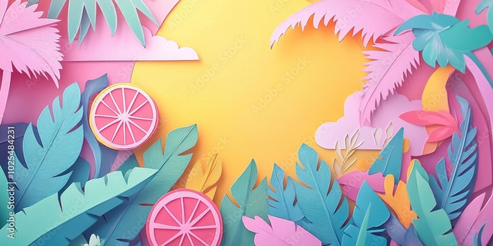 Fototapeta premium Summer vibes in a garden setting, Sunny garden atmosphere