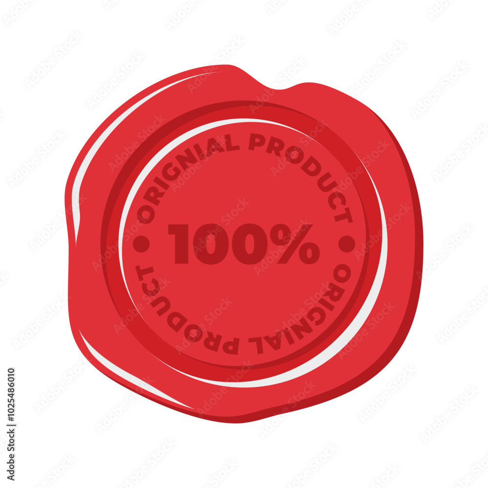 Simple red old wax seal flat vector illustration, wax stamp, old wax seal vector perfect for business needed Simple red old wax seal flat vector illustration, wax stamp, old wax seal vector perfect for business needed