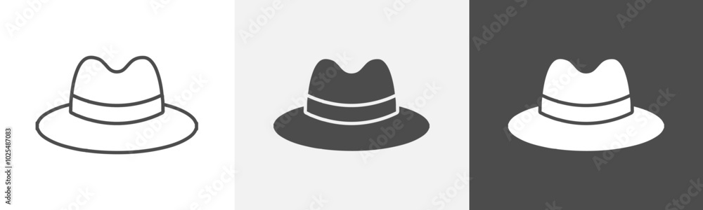 hat icon Simple thin line logo art hat icon Simple thin line logo art