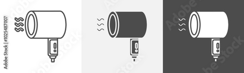 hairdryer icon Simple thin line logo art