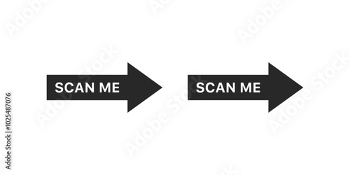 QR phone scan icon. technology, barcode, product scanner concepts. Flat vector design isolated illustration.