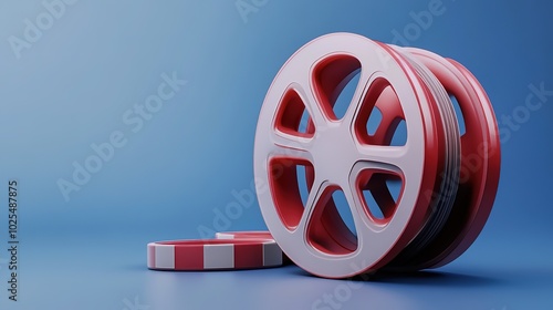 Glossy 3D video icon with a sleek play button design. Vibrant and modern visual style, perfect for digital interfaces, multimedia presentations, and app development. High-quality, minimalistic,