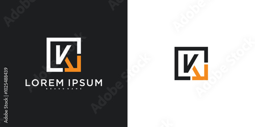 Konstfotografi Initial letter K logo design template, modern unique design