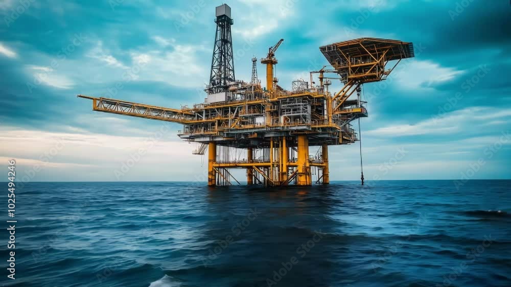 Energy from the Sea: Offshore Oil Rig Generating Natural Gas in the Ocean Energy from the Sea: Offshore Oil Rig Generating Natural Gas in the Ocean