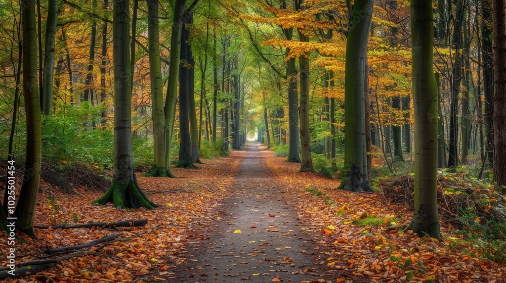 Autumnal Path Through the Trees Autumnal Path Through the Trees