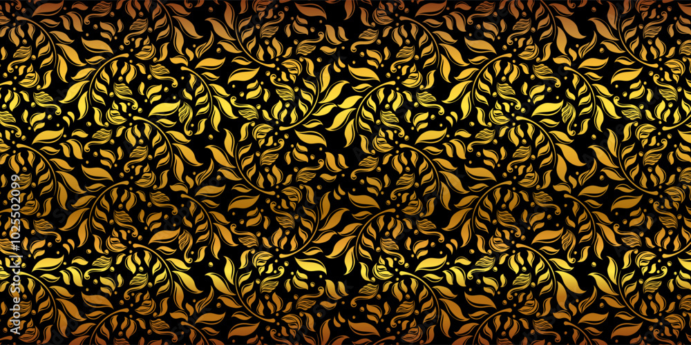 floral pattern background (black gold) floral pattern background (black gold)