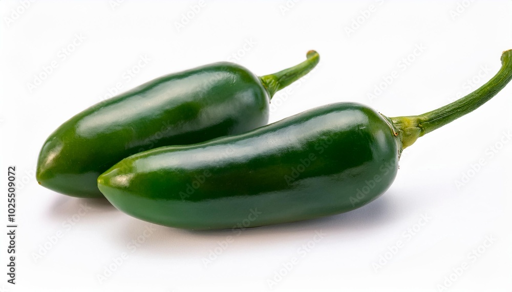 Jalapeño on white background. Jalapeño Isolated. Jalapeño on white background. Jalapeño Isolated.