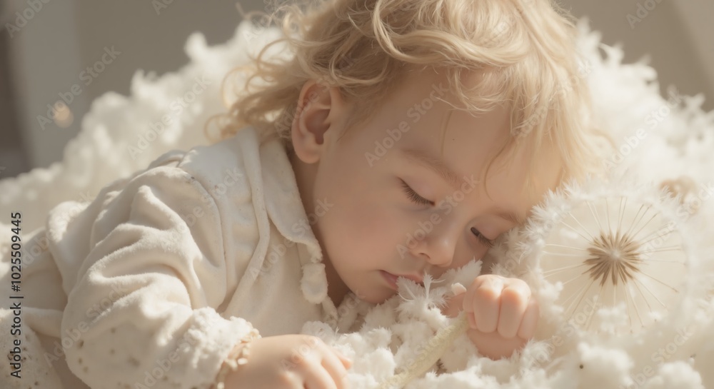 models : zoe - Sleepy Toddler Resting on Soft White Pillow models : zoe - Sleepy Toddler Resting on Soft White Pillow
