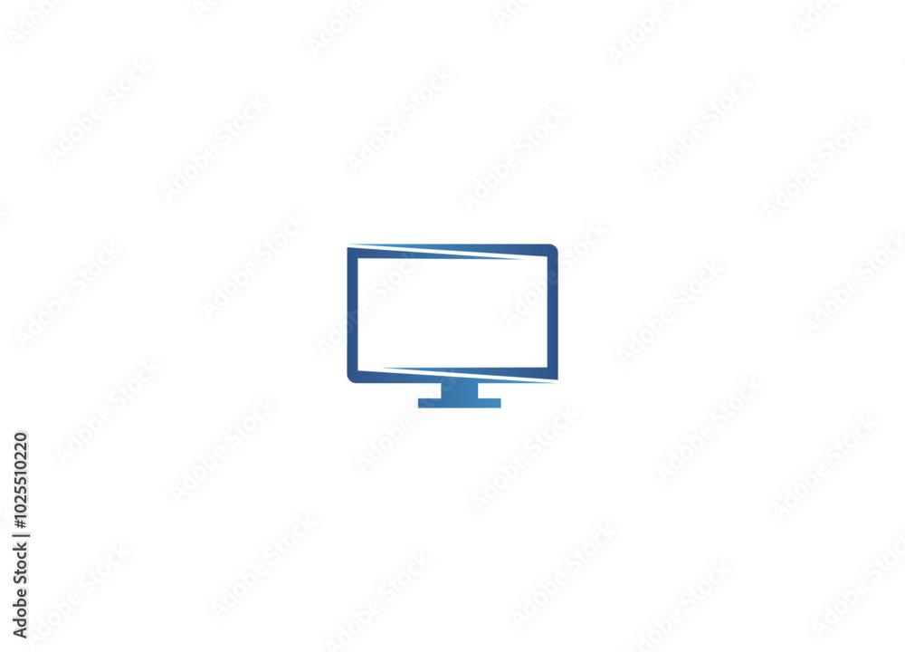 Computer technology logo design vector icon template with white background Computer technology logo design vector icon template with white background