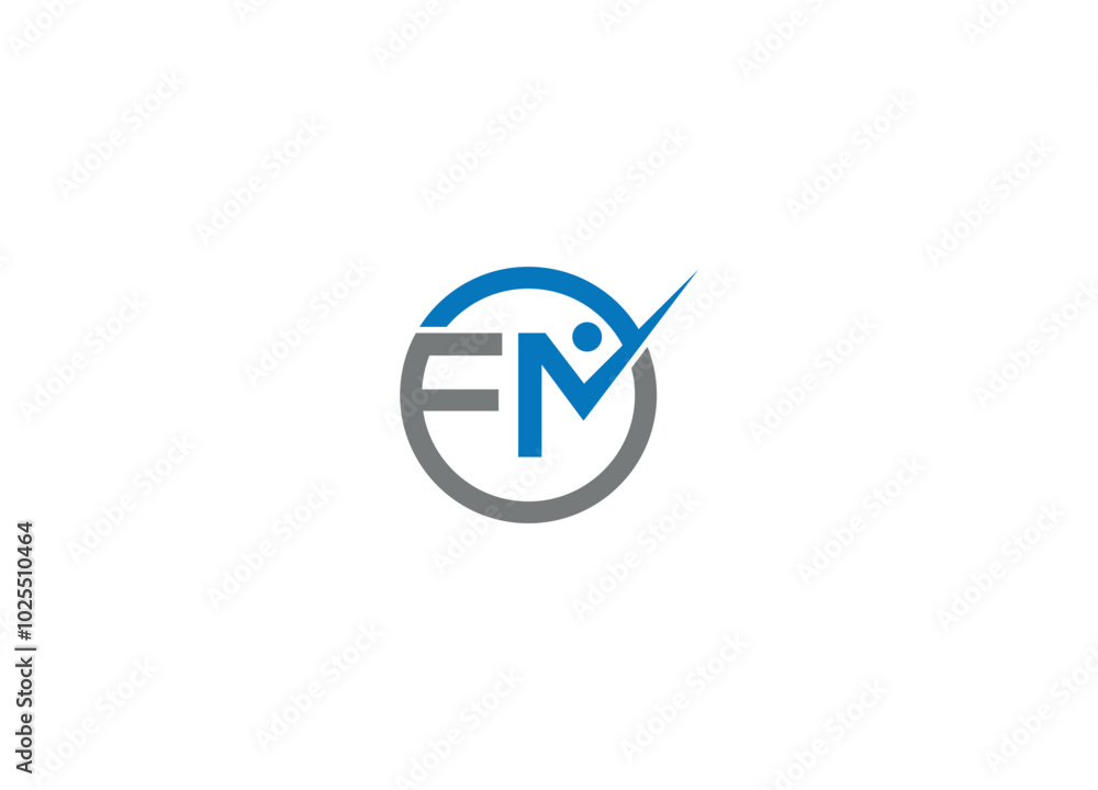 FM logo design vector icon template with white background FM logo design vector icon template with white background