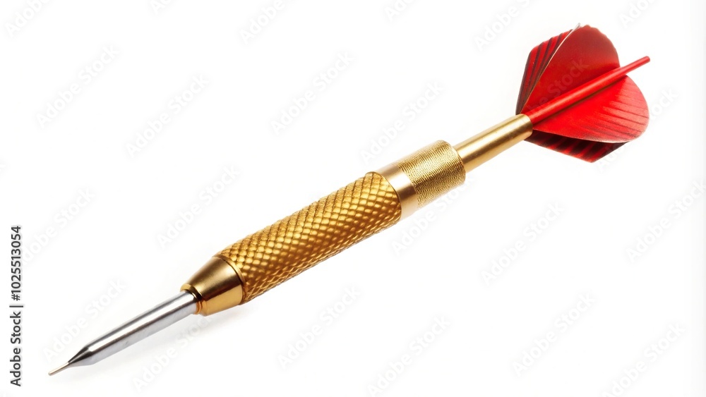 Darts arrow isolated on white background Extreme Close-Up Darts arrow isolated on white background Extreme Close-Up