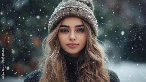 Winter beauty portrait