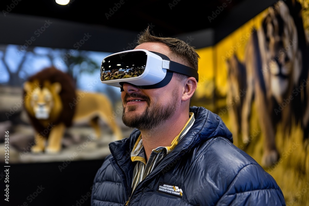 Interactive virtual zoo, where visitors can explore realistic 3D environments of wild animal habitats from home, using virtual reality to get up close with lions, tigers, and more Interactive virtual zoo, where visitors can explore realistic 3D environments of wild animal habitats from home, using virtual reality to get up close with lions, tigers, and more