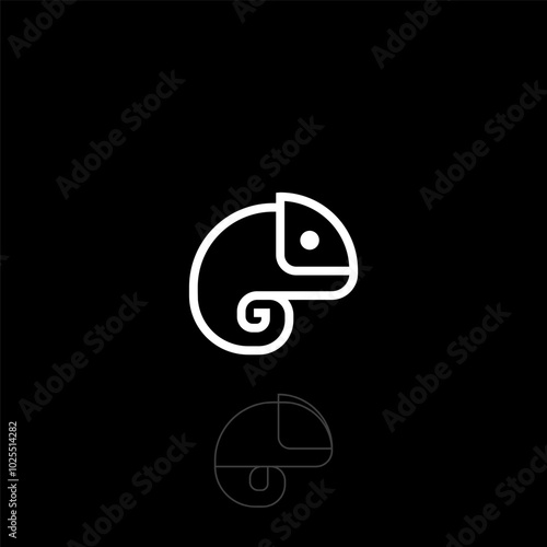 smooth, continuous lines, curled tail, arched body, distinct head crest, minimal details, monochrome, adaptable and dynamic symbolism, sleek and modern, suitable for branding. photo