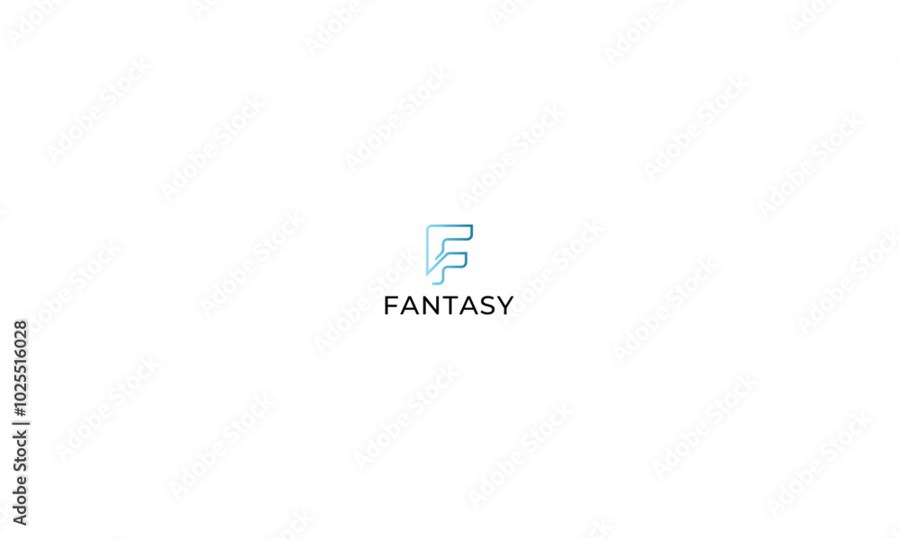 Letter f logo line simple shape Letter f logo line simple shape