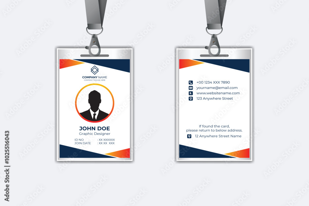 Modern corporate business identity card template design Modern corporate business identity card template design