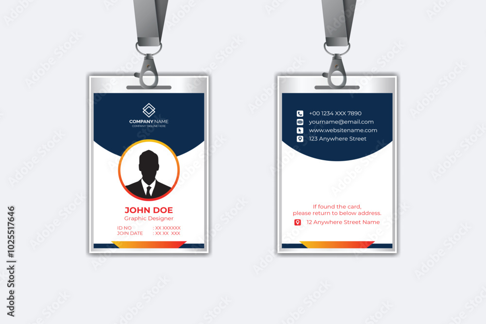 Modern corporate business identity card template design Modern corporate business identity card template design