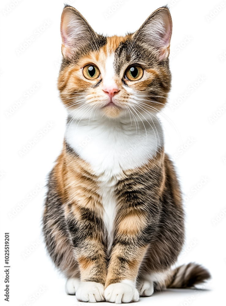 Fototapeta premium Cute kitten sitting on the floor.