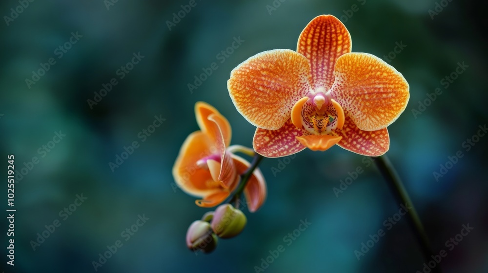 Orchid on gray background. Orchid on gray background.
