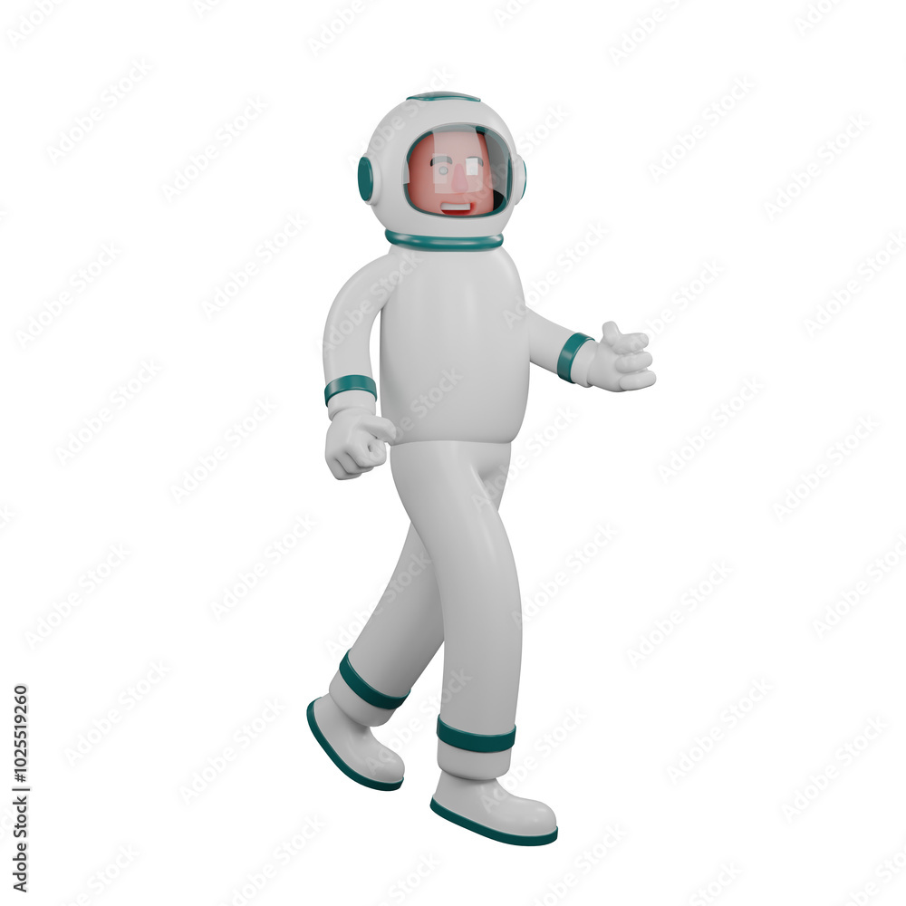 Professional 3D Male Astronaut. A male astronaut walks with a happy expression. Space Character Professional 3D Male Astronaut. A male astronaut walks with a happy expression. Space Character