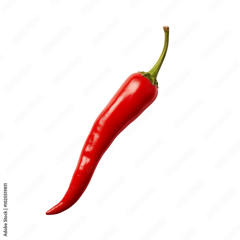 Close-Up Of A Red Chili Pepper Isolated Against A Transparent Background Close-Up Of A Red Chili Pepper Isolated Against A Transparent Background