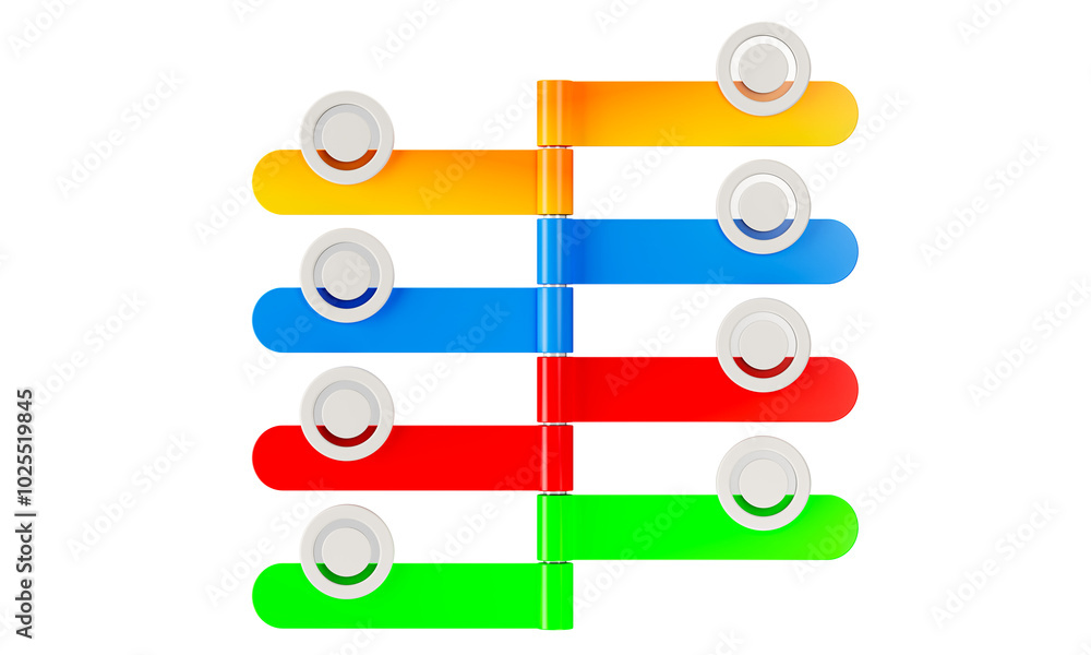 Modern Info-graphic Template for Business with Multi steps, multi-color, labels 3d rendering Modern Info-graphic Template for Business with Multi steps, multi-color, labels 3d rendering
