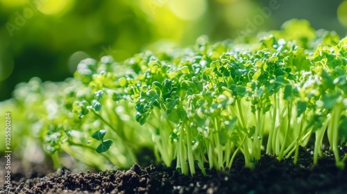 Kale sprouts with green veggie leaves, packed with nutrients